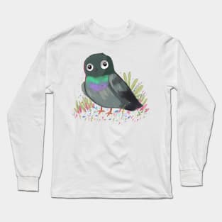 Cute pigeon drawing Long Sleeve T-Shirt